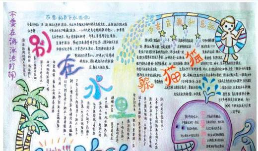 防溺水手抄报