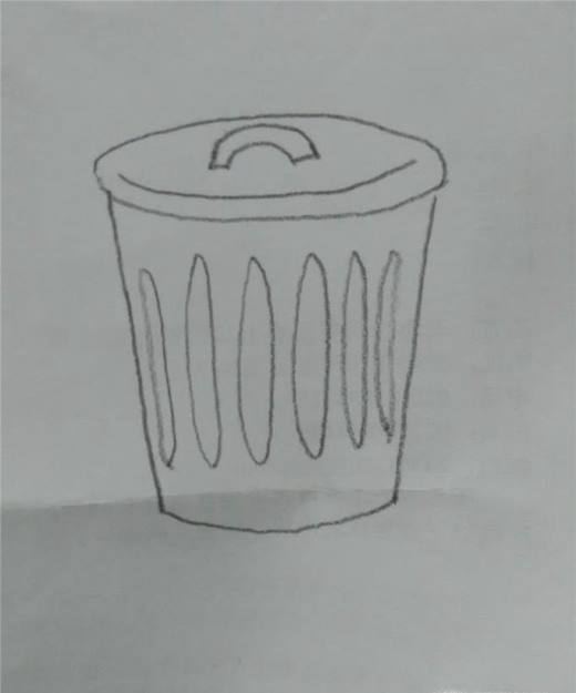怎么画简笔画垃圾桶