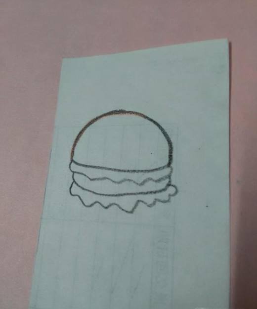 汉堡简笔画怎么画汉堡的画法