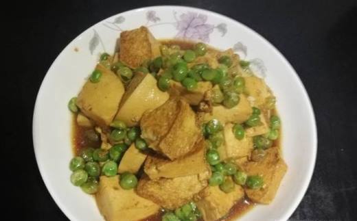 豌豆烧豆腐的做法